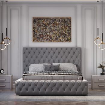 Platinum Upholstered Bed Grey