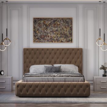 Platinum Upholstered Bed Mink