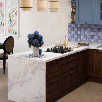 Bronn Blue & Walnut Kitchen